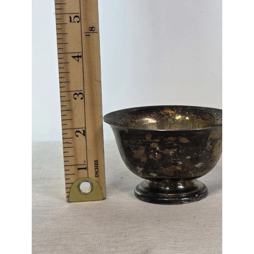 Vintage ACADEMY Silver On Copper 535 Bowl 3.5 X 2.25 